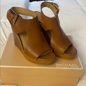 Michael Kors Women's Brown Wedge Sandals
